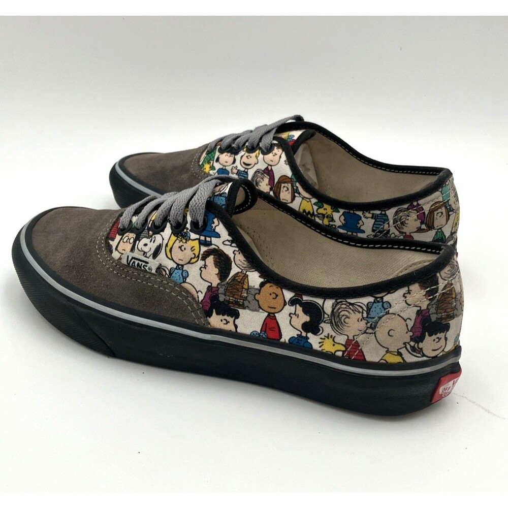 Vans x Peanuts Era The Gang Women's 8 Gray White Custom Shoes 2017 Rare